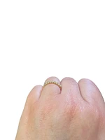 14K Yellow Gold 0.36cttw Canadian Diamond Ring - size 6.5