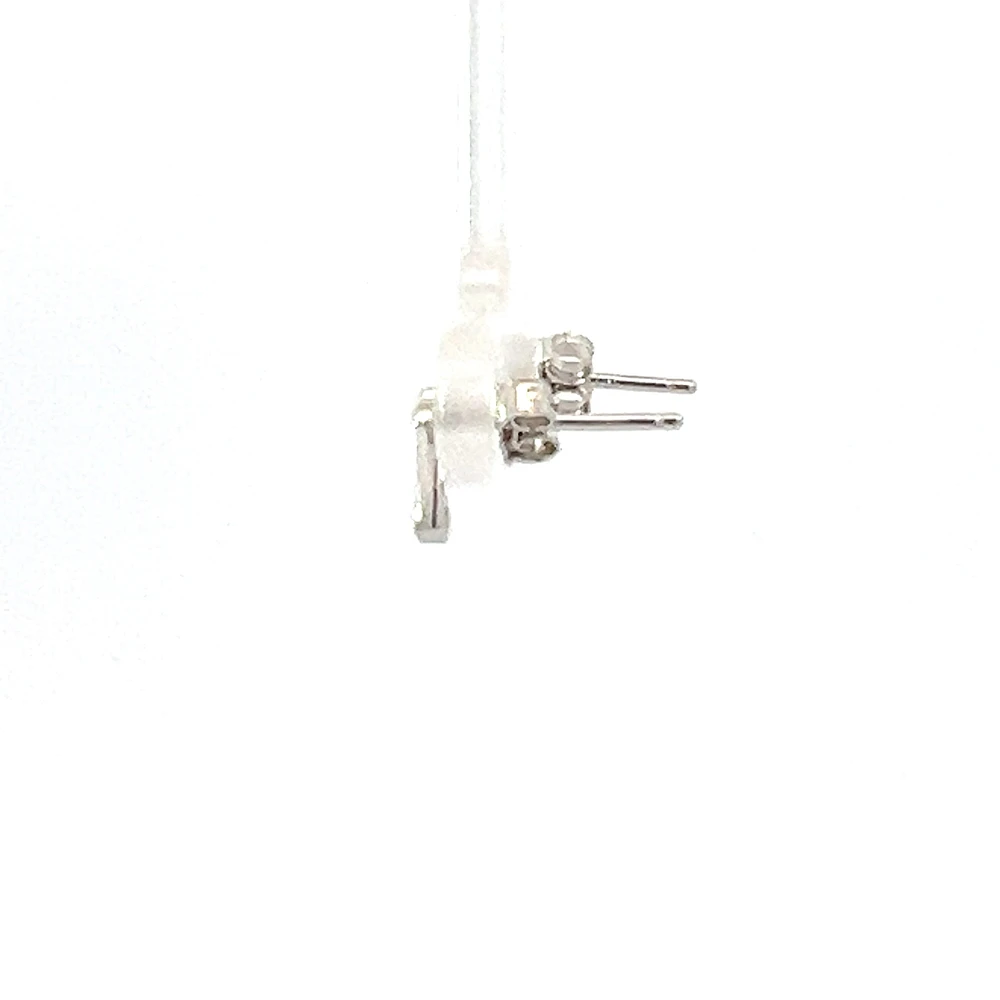 925 Sterling Silver Cubic Zirconia Musical Note Earrings