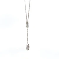 14K White Gold 0.65cttw Diamond Necklace, 18"