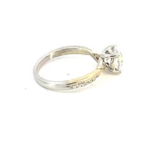 14K White & Yellow Gold 1.60cttw Lab Grown Round Brilliant Cut Diamond Ring