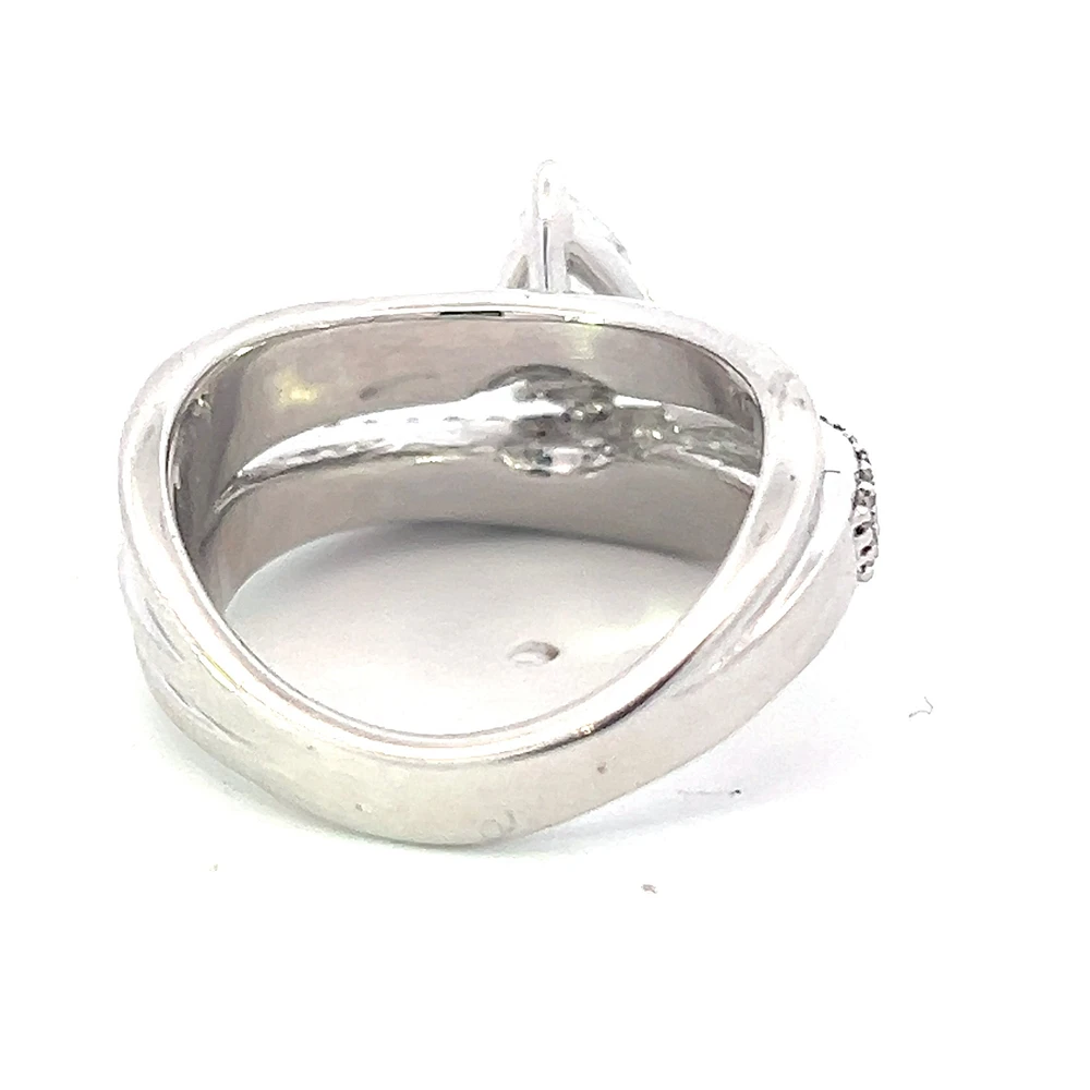 14K White Gold 1.28cttw Lab Grown Pear Cut Diamond Ring