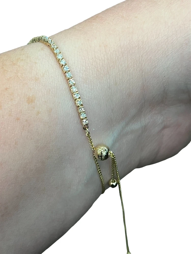 TRACKING - 14K Yellow Gold 0.79cttw Diamond Bracelet - 7"