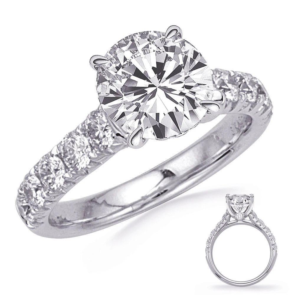 14K Round Brilliant Cut Diamond Ring