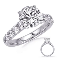 14K Round Brilliant Cut Diamond Ring