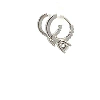 925 Sterling Silver Cubic Zirconia Huggies