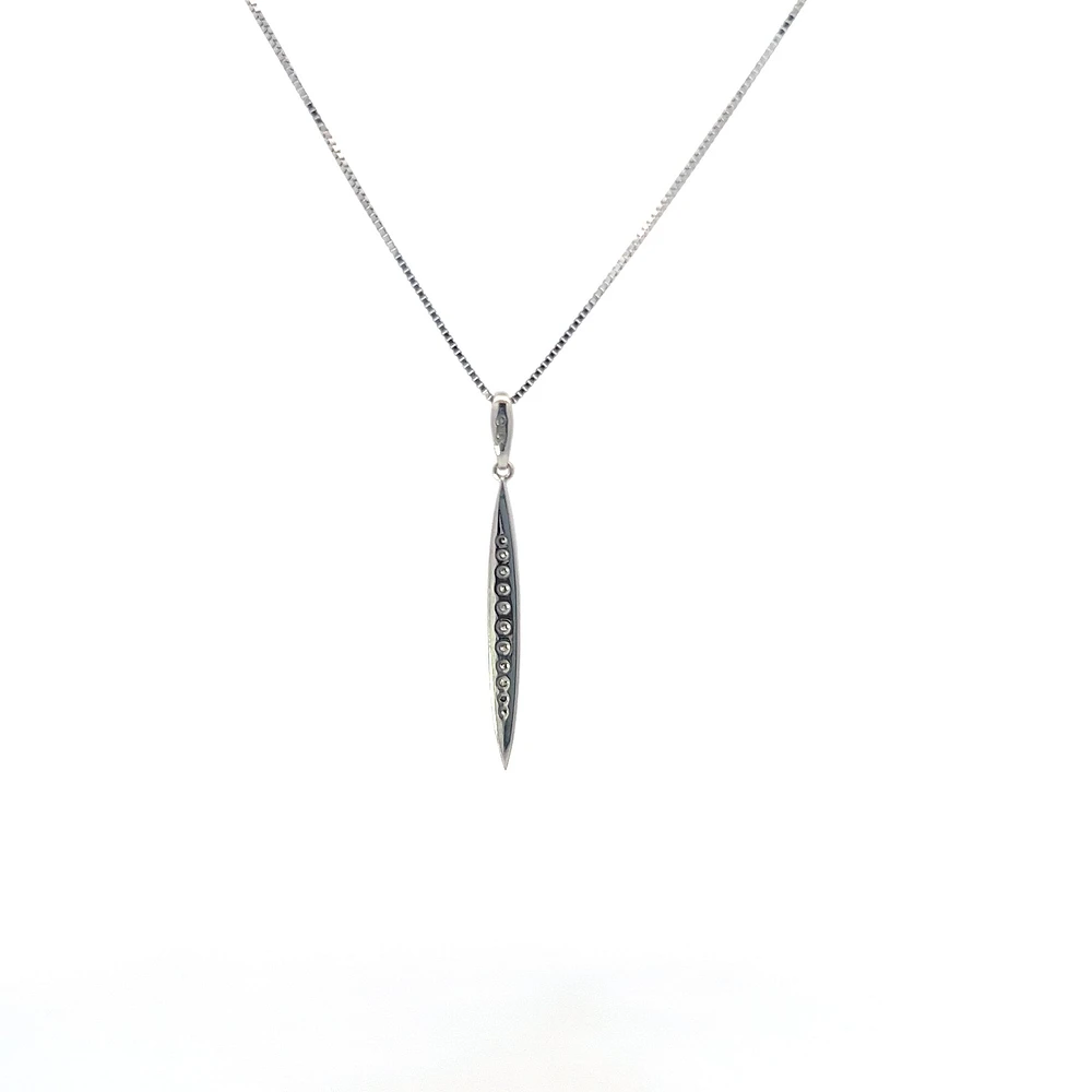 10K White Gold 0.07cttw Diamond Pendant