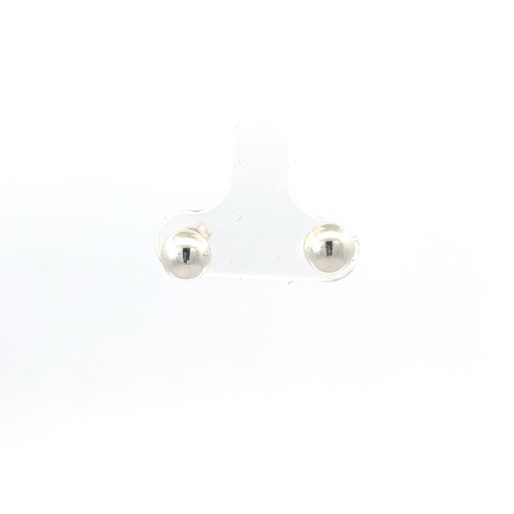 925 Sterling Silver Ball Stud Earrings- Various Sizes