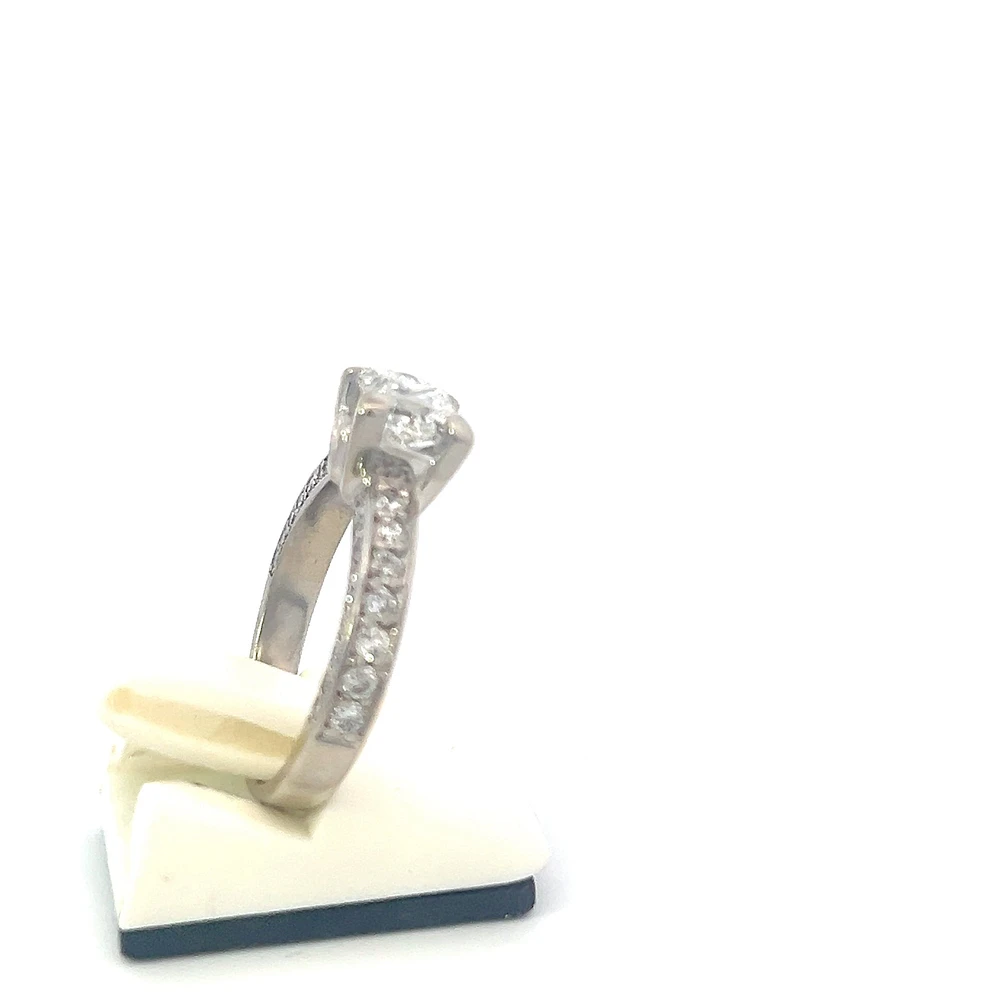 Previously Loved - 2.24cttw Princess Cut Diamond Engagement Ring Set