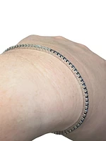 14K White Gold Sapphire and Diamond Bracelet - 7"