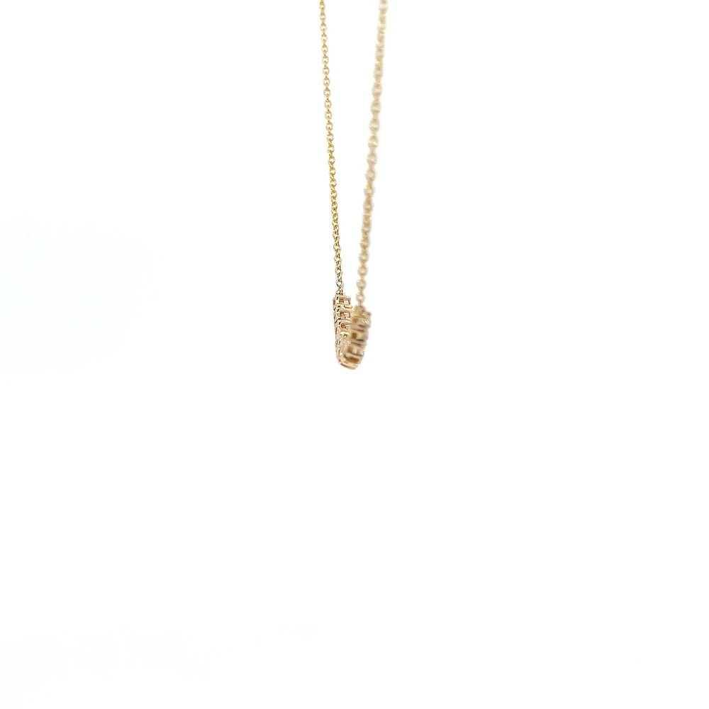 14K Yellow Gold 0.50cttw Diamond Necklace, 18"