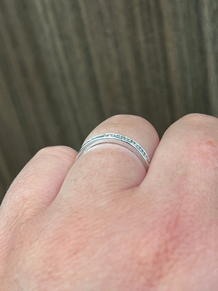 14K White Gold 0.25cttw Lab Grown Channel Set Diamond Anniversary Band