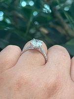 14K White Gold 2.31cttw Lab Grown Round Diamond Engagement Ring - /