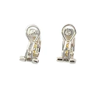 925 Silver Earrings with Princess cut Yellow Cubic Zirconia