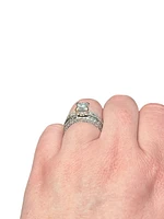 Previously Loved - 2.24cttw Princess Cut Diamond Engagement Ring Set