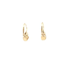 10K Yellow Gold 4mm Citrine and 0.02cttw Diamond Earrings