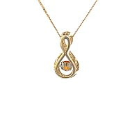 10K Yellow Gold Citrine and Diamond Pendant