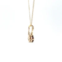 10K Yellow Gold Garnet and Diamond Pendant