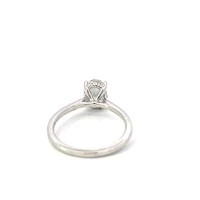18K White Gold 1.24cttw Oval Lab Grown Diamond Solitaire Engagement Ring