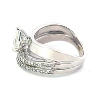 14K White Gold 1.28cttw Lab Grown Pear Cut Diamond Ring