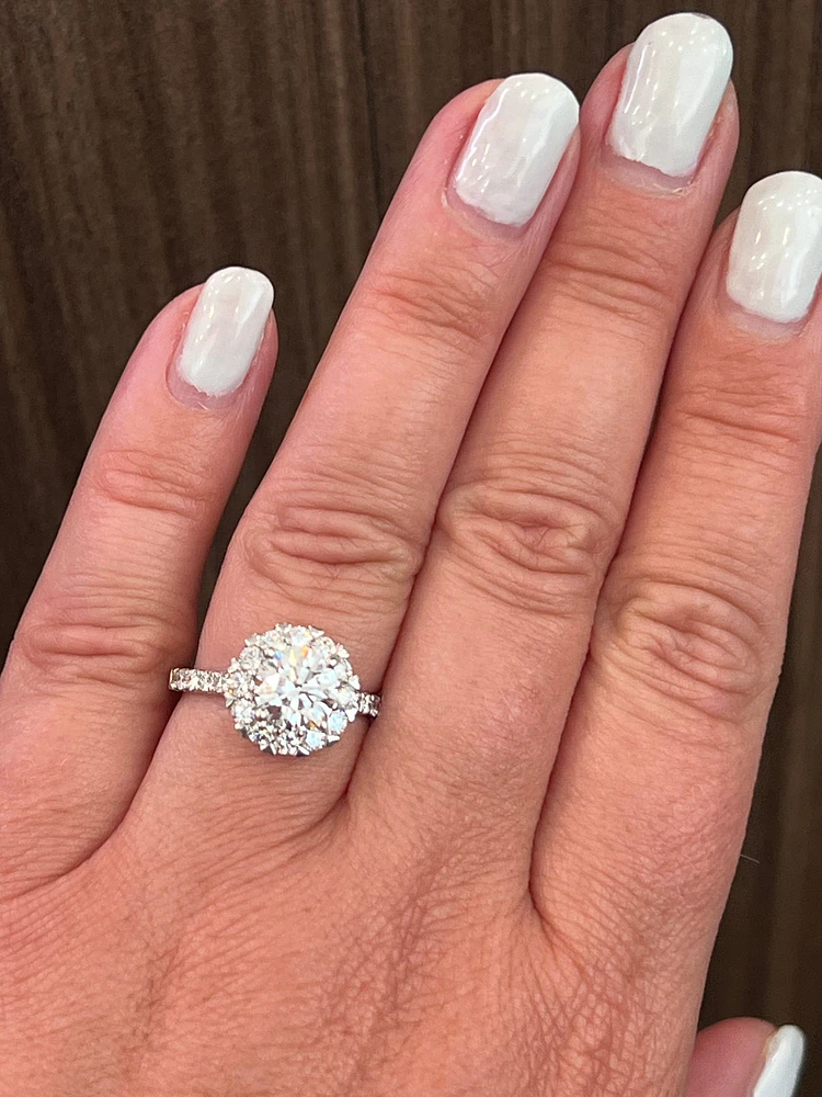 18K White Gold 2.40cttw Lab Grown Diamond Engagement Ring