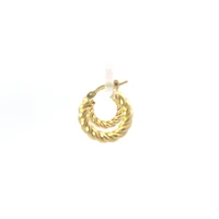 10K Yellow Gold Twisted Hoop Earrings