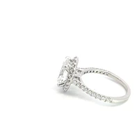 14K White Gold 3.54cttw Lab Grown Oval Cut Diamond Ring - /