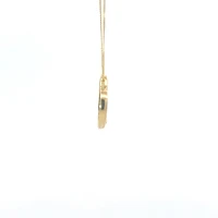 10K Yellow Gold 0.02cttw Diamond Heart Pendant, 18"