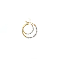10K Yellow and White Gold Earrings