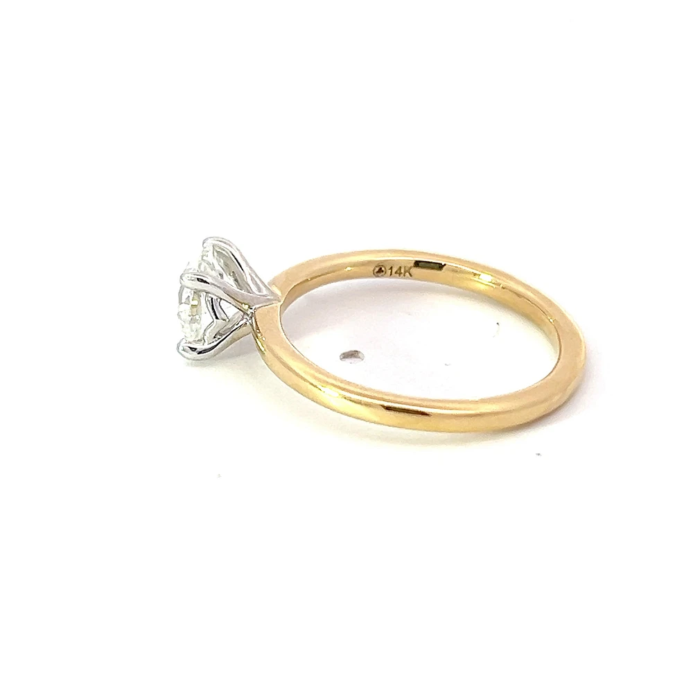 14K Gold 1.01cttw Round Brilliant Cut Canadian Diamond Engagement Ring