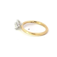 14K Gold 1.01cttw Round Brilliant Cut Canadian Diamond Engagement Ring