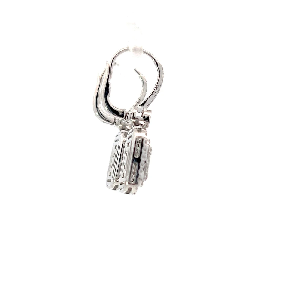 14K White Gold 1.64cttw Diamond Earrings