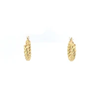 10K Yellow Gold Twisted Hoop Earrings