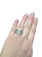 14K White Gold 1.28cttw Lab Grown Pear Cut Diamond Ring