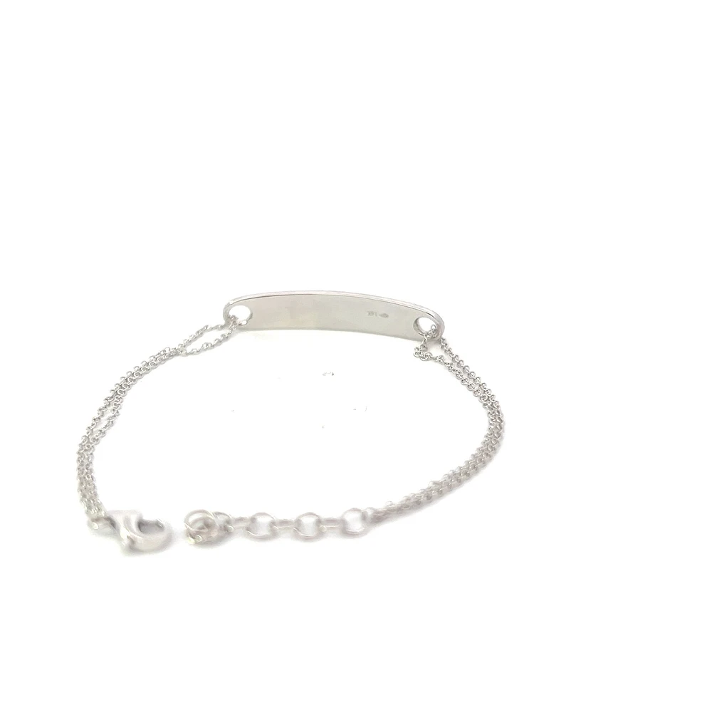 14K White Gold 0.52cttw Diamond Bracelet - 7"