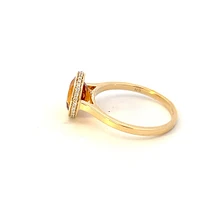 14K Yellow Gold 2.35cttw Citrine and 0.09cttw Diamond Ring - Size 7