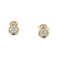 10K Gold 0.40cttw Round Brilliant Cut Canadian Diamond Earrings