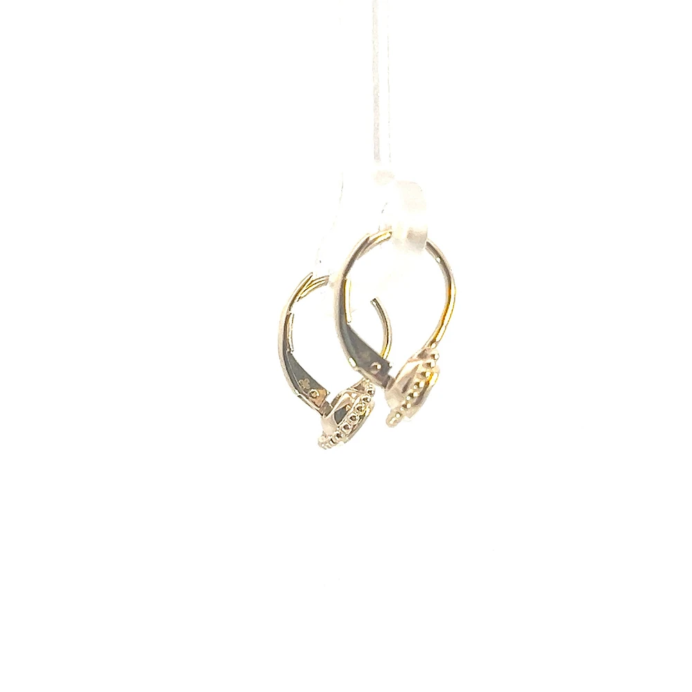 10K Yellow Gold Peridot Lever Back Earrings