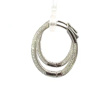 925 Sterling Silver Cubic Zirconia Oval Huggies