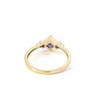 10K Yellow Gold  Created Alexandrite and Diamond Ring, size 7