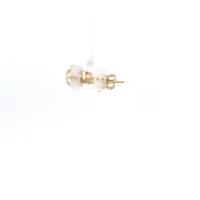10K Yellow Gold 0.04cttw Diamond Heart Stud Earrings