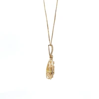 14K Yellow Gold 0.79cttw Diamond Necklace, 18"