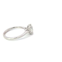 18K White Gold 1.24cttw Oval Lab Grown Diamond Solitaire Engagement Ring