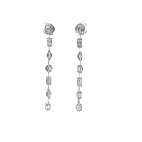 14K White Gold 0.89cttw Diamond Earrings