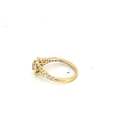 14K Yellow Gold 0.75cttw Round Brilliant Cut Canadian Diamond Engagement Ring - / White