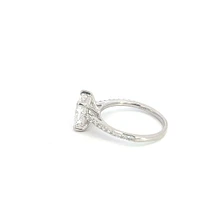 14K White Gold 2.33Cttw Lab Grown Princess Cut Diamond Engagement Ring - /