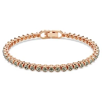 Swarovski Imber Emily Tennis bracelet, Round cut, Black, Rose gold-tone plated 5734240