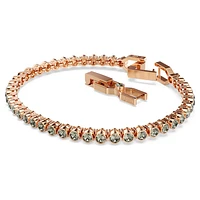 Swarovski Imber Emily Tennis bracelet, Round cut, Black, Rose gold-tone plated 5734240