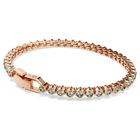 Swarovski Imber Emily Tennis bracelet, Round cut, Black, Rose gold-tone plated 5734240