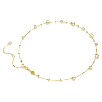Swarovski - Imber necklace, Round cut, Scattered design, White, Gold-tone plated - 5680090