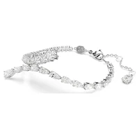 Swarovski Matrix bracelet, Mixed cuts, White, Rhodium plated 5693154